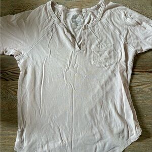 Women’s pink Beige Henley Shirt